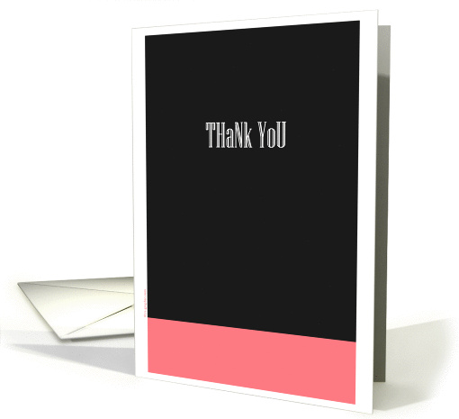 Thank you card - Bicolor thanks greeting cards - Pink &... (200630)
