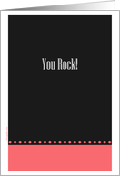 You rock card - Pink & black you rock card