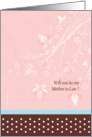 Mother in Law cards - floral Mother in Law card