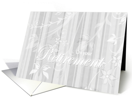 On your Retirement card. Floral themed card. card (203879)