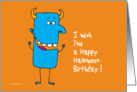 Halloween birthday card - Happy birthday card