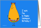 Halloween birthday card - Happy birthday card