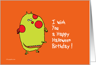 Halloween birthday card - Happy birthday card