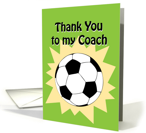 thank you to my coach cards - soccer card (260026)