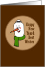 Happy new year & best wishes - snowman card