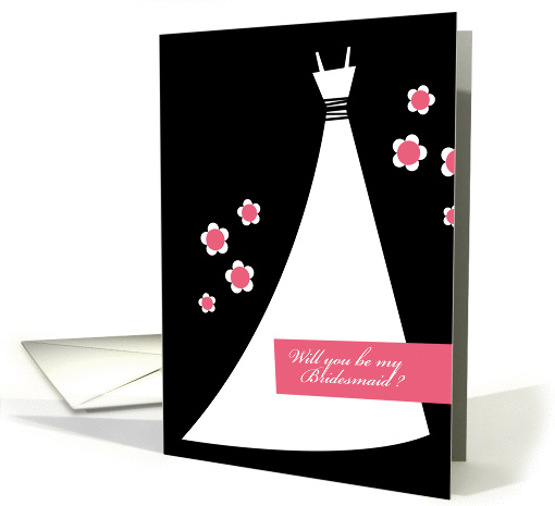Will you be my Bridesmaid ? - black version card (364715)
