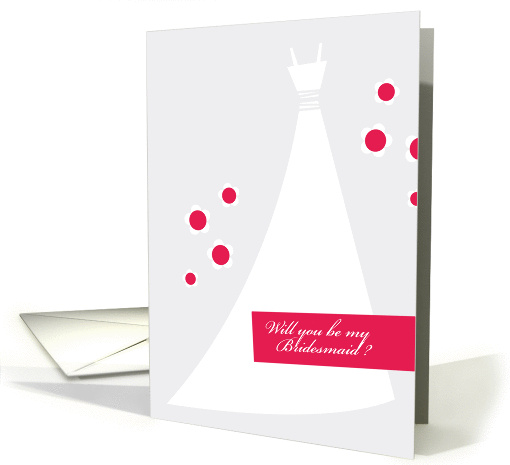 Will you be my Bridesmaid ? - grey version card (364718)