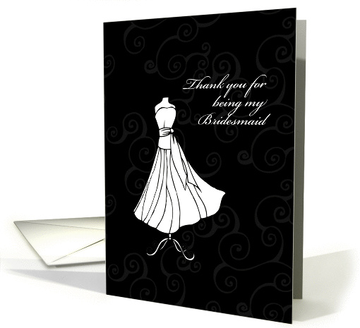 Thank you for being my Bridesmaid - wedding card (380330)