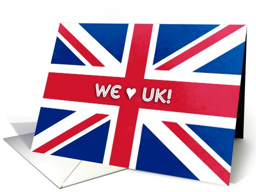 UK flag - We love UK - United Kingdom flag card (480293)