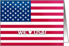 USA flag - We love USA card