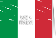 Italian flag - We love Italy card