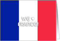 Flag of France - We love France card