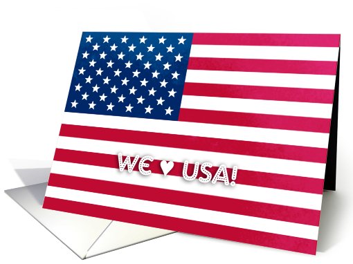 Flag of USA - We love USA card (480850)