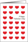 A Happy Valentine’s Day - Red Hearts card