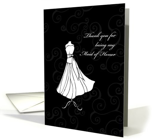 Thank you for being my Maid of Honor wedding card (819162)