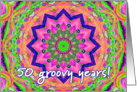 multi kaleidoscope - Happy 50th Birthday card