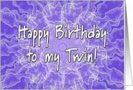 blue kaleidoscope - Happy Birthday to my Twin card