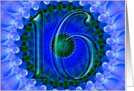 blue kaleidoscope - 16th Birthday Party Invitation card