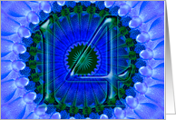 blue kaleidoscope - Happy 14th Birthday card