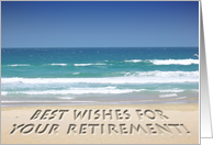 Tropical beach - retirement best wishes card