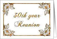 30th year reunion - gold embossing card