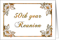 50th year reunion - gold embossing card