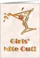 Girls’ Nite Out invitation - amber card