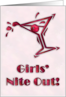Girls’ Nite Out invitation - ruby card