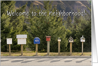 mailboxes - welcome to the neighborhood card