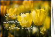 Golden Tulips - Happy 50th Anniversary card