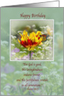 Birthday, Tulip and Butterfly, Religious card