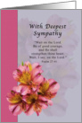 Sympathy, Religious, Pink Alstroemeria Flowers card