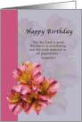 Birthday, Religious, Pink Alstroemeria Flowers card