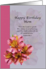 Birthday, Mom, Religious, Pink Alstroemeria Flowers card