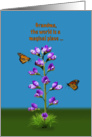 Birthday, Grandma, Sweet Peas and Butterflies, Humor card