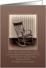 Sympathy, Empty Rocking Chair, Religious card