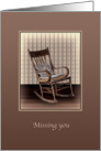 Missing You, Empty Vintage Rocking Chair card