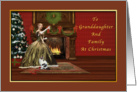 Christmas, Granddaughter and Family, Vintage, Fireplace, Tree card