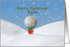Christmas, Golf, Custom Order card