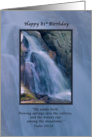 Birthday, 81st, Religious, Mountain Waterfall card