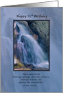 Birthday, 75th, Religious, Mountain Waterfall card