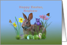 Easter, Nephew, Bunny, Eggs, and Spring Flowers card
