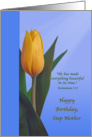 Birthday, Step Mother, Tulip Flower, Religious card