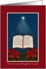 Son and Daughter-in-law, Open Bible Christmas Message card