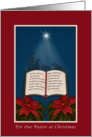 Pastor, Open Bible Christmas Message card