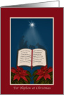 Nephew, Open Bible Christmas Message card