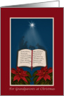 Grandparents, Open Bible Christmas Message card