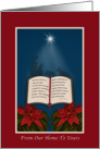 From Our Home to Yours, Open Bible Christmas Message card