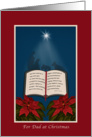 Dad, Open Bible Christmas Message card