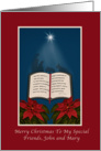 Custom Open Bible Christmas card
